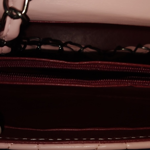 Pink Quilted Chain Shoulder Bag - Picture 6 of 7